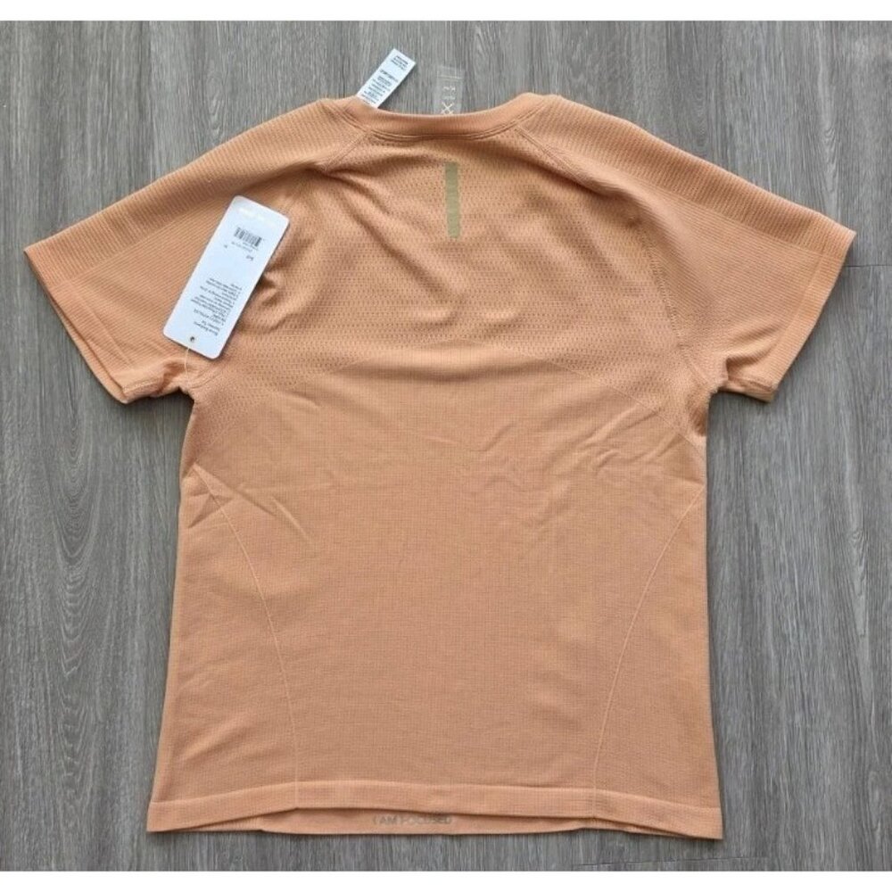 RHONE Womens M Orange Haze Breakaway Ribbed Tee GOLD FUSION Athletic - Picture 7 of 9